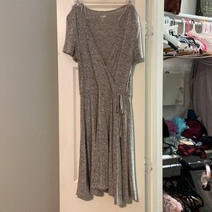 Vneck gray dress